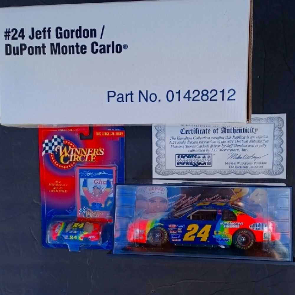 Jeff Gordon #24 Dupont sports impressions 1/24 scale plus a 1/64 scale